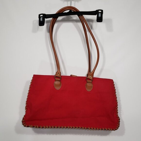 Disney  Winnie the Pooh  Red Canvas Shoulder Bag Handbag Purse  faux leather str - Picture 9 of 10